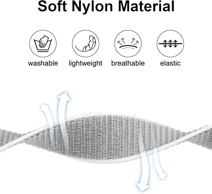 Kids Wristband Protective Case Compatible with Apple AirTag, Adjustable Nylon Bracelet for Air Tag GPS Tracker Holder with Anti Lost Watchband for Toddler Child Kids (Grey)