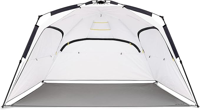 Veer Family Basecamp Recreational Pop-Up Tent | Premium Trail Rated Beach Tent or Camp Shelter for Adults and Kids | Water Resistant UPF50 Protective Coating | Portable with Easy Set Up and Take Down