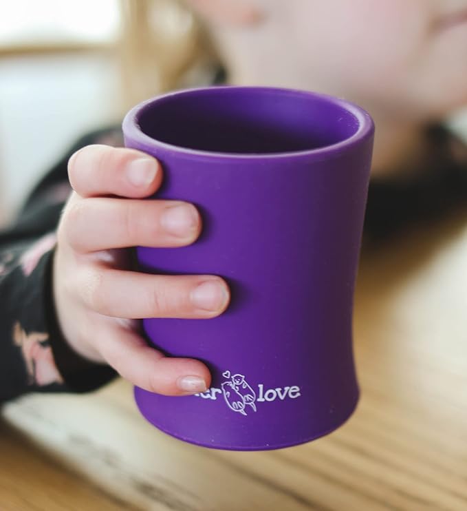 otterlove Silicone Baby & Toddler Training Cup - Pediatric OT Approved - 100% Platinum Pure LFGB Silicone - Unbreakable - Plastic Free - Tiny Cup Perfect for Baby Led Weaning