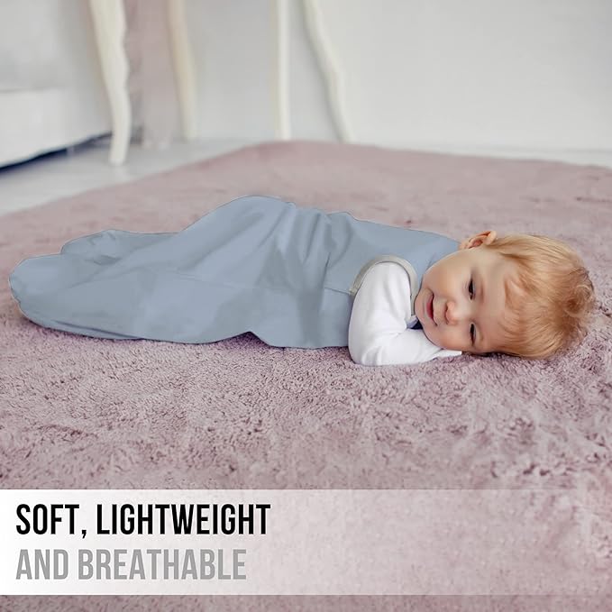 Mama Cheetah Baby Sleep Sack 0.5 TOG, Organic Cotton Baby Wearable Blanket with Two-Way Zipper, Swaddle Transition Baby Sleeping Bag for Newborn Infant Toddler Boy Girl, 6-12 Months