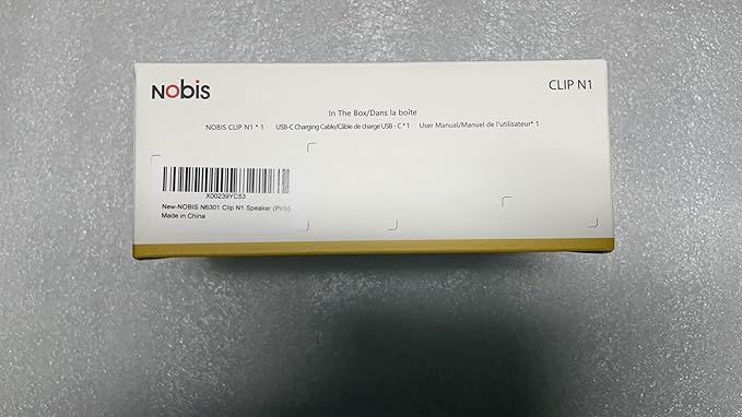 NOBIS Clip N1 Portable Bluetooth Speaker with App, Beat Mode, Up to 24H Playtime, IP68 Waterproof, BT 5.3, HD Sound, Stereo Pairing, Custom EQ, Perfect for Outdoor, Home and Adventure (Pink)