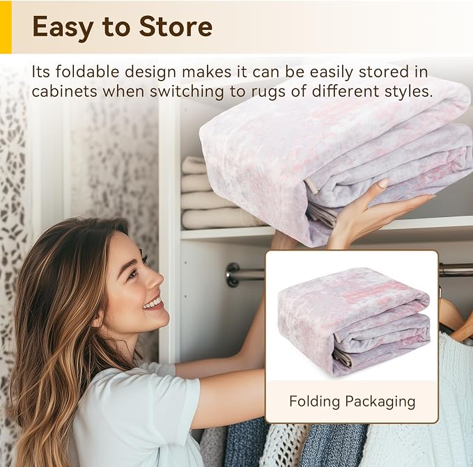 RELEANY Washable Area Rugs 4ft Non-Slip Modern Abstract Soft - Image 8