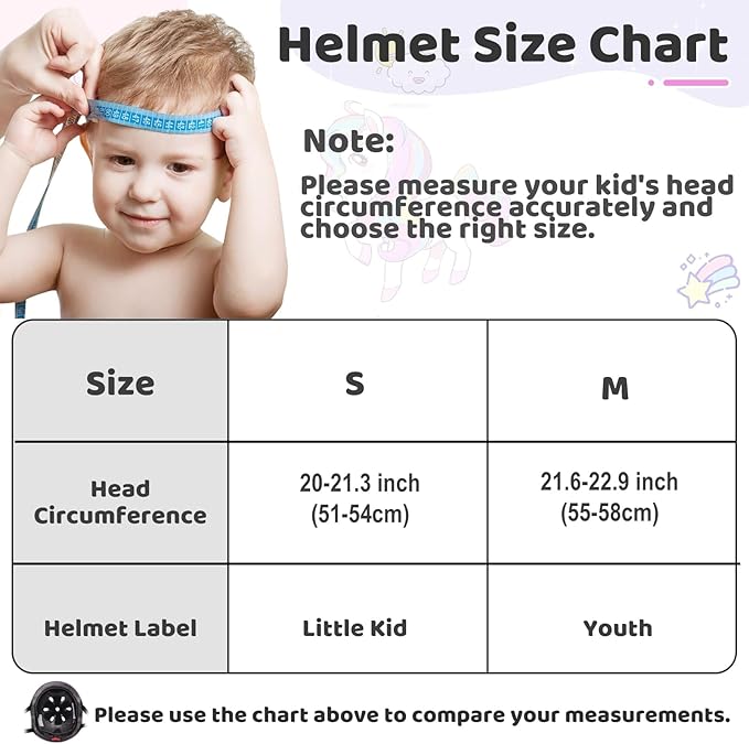 Color Gradient Adjustable Kids Bike Helmet Toddler Skateboard Helmets Boys Girls Child Ventilation Helmet for Multi-Sports Skating Cycling Scooter Balance