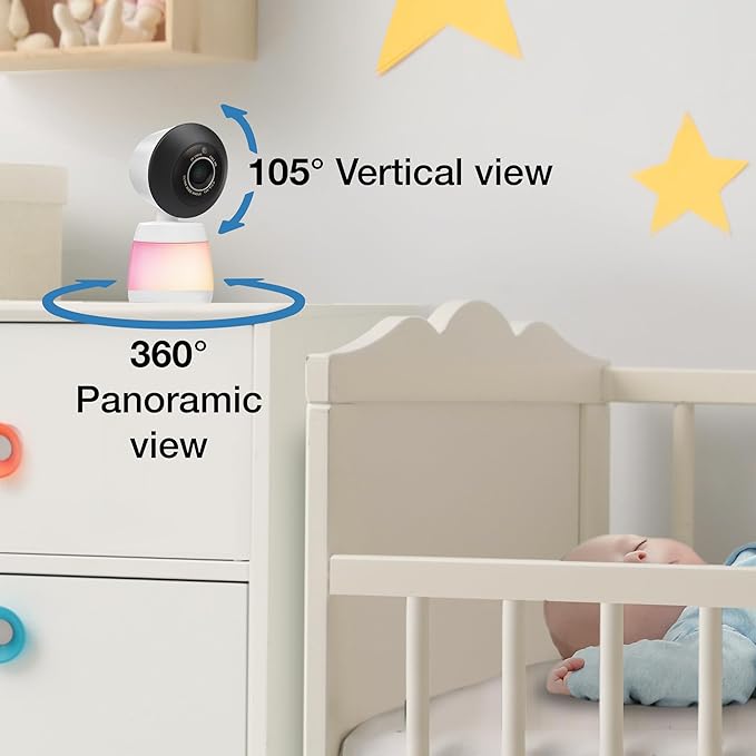 VTech 2-Cameras Smart WiFi Baby Monitor with 1080p FHD Video, Free App with Motion Video, Sound/Motion Detection and Notifications, 7" IPS Display with Split-Screen, Pan-Tilt-Zoom: Smart HQ Max Twin