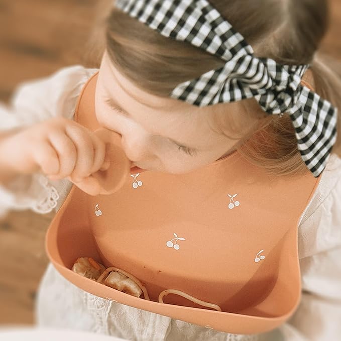 Moonkie Silicone Baby Bibs Set Of 2 | BPA Free Waterproof | Soft Flexible Adjustable Silicone Bibs for Babies & Toddlers(Frosted Mint/Celadon Green)