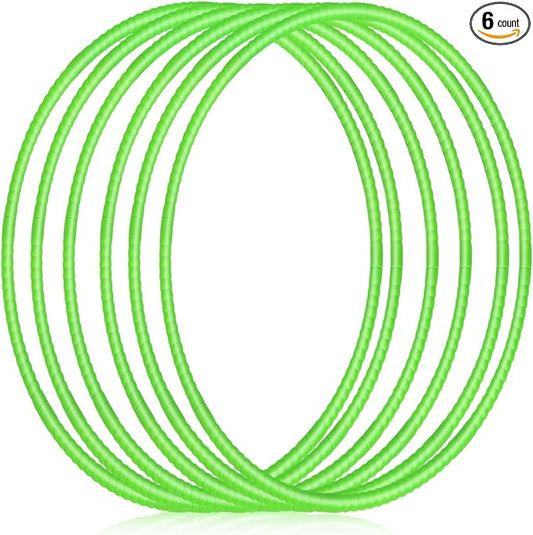 Shappy 6 Pcs Exercise Hoop Detachable Adjustable Plastic Toy Playground Toys Colored Hoop Circles for Teens Games Gymnastics Dog Agility Equipment Party Decor