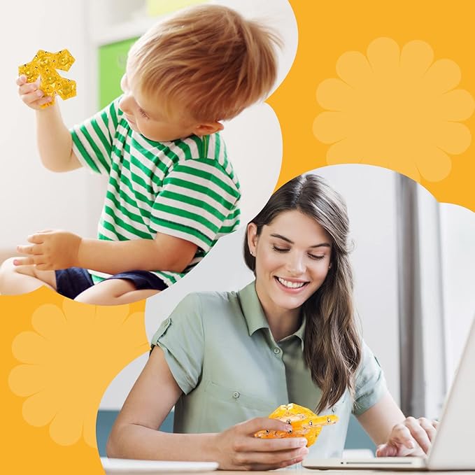 RoomyRoc Magnetic Fidget Sphere - Pentagons Magnets Balls - 12 Piece Set - Crystal Orange - Magnet Fidgets Toy - Creativity Beyond Imagination, Inspirational, Recreational, Desk Toys for Adults