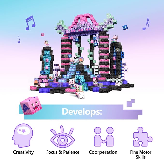 GobiDex 100PCS Magnetic Blocks for Girls, Build MagWonder with Magnet Building Toys Set, Princess Sensory Gift for Boys Girls Birthday (1 inch)