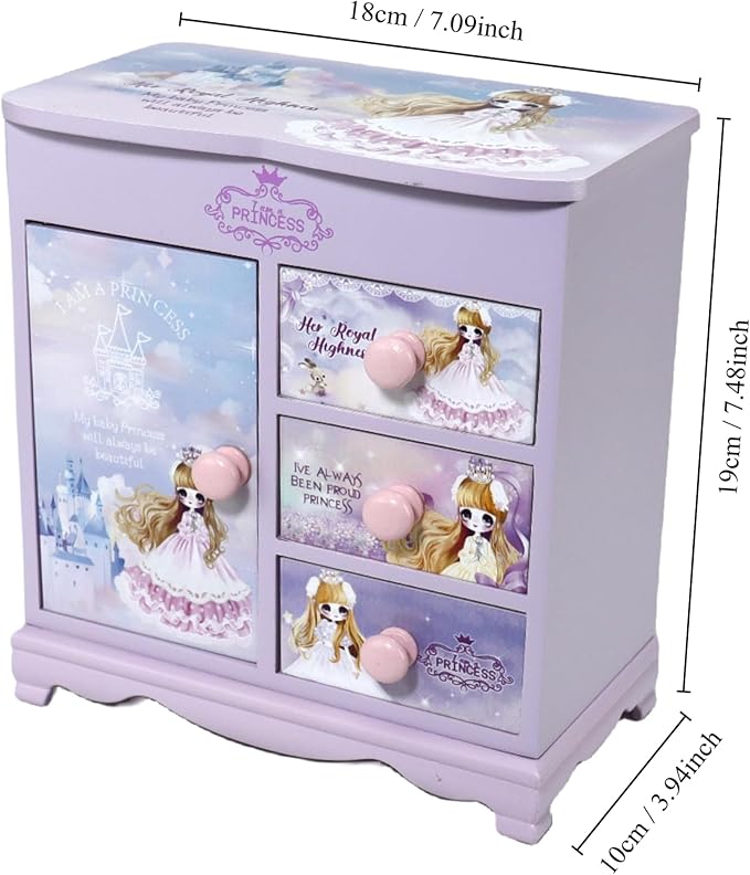 Children's Jewelry Box for Girls - Purple, Little Girl Birthday &