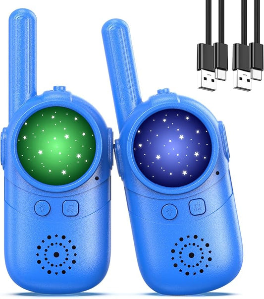 Walkie Talkies for Kids Rechargeable, 3 4 5 Year Old Boy Girl Gifts, 2 Pack Birthday Gifts for 3 4 5 6 7 8 Year Old Boys, Toddler Toys for Indoor Outdoor Games