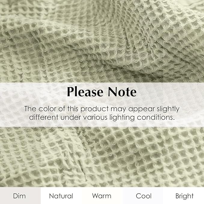 Salt Earth GOTS Certified 100% Organic Cotton Throw Blanket, 60" X 80" Waffle Blankets & Throws for Bed, Throw Blanket for Couch, Modern and Cozy Blanket, All Seasons Comfy Soft Blanket (Sea Foam)