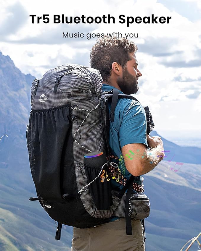 Bluetooth Speaker, Portable Wireless Bluetooth 5.3, 15W Clear Bass, IPX6 Waterproof, LED Lights, AUX/TF/USB, Dual TWS Pairing, 12H Playtime, Small Speakers for Home Outdoor Beach, Ideal Gift