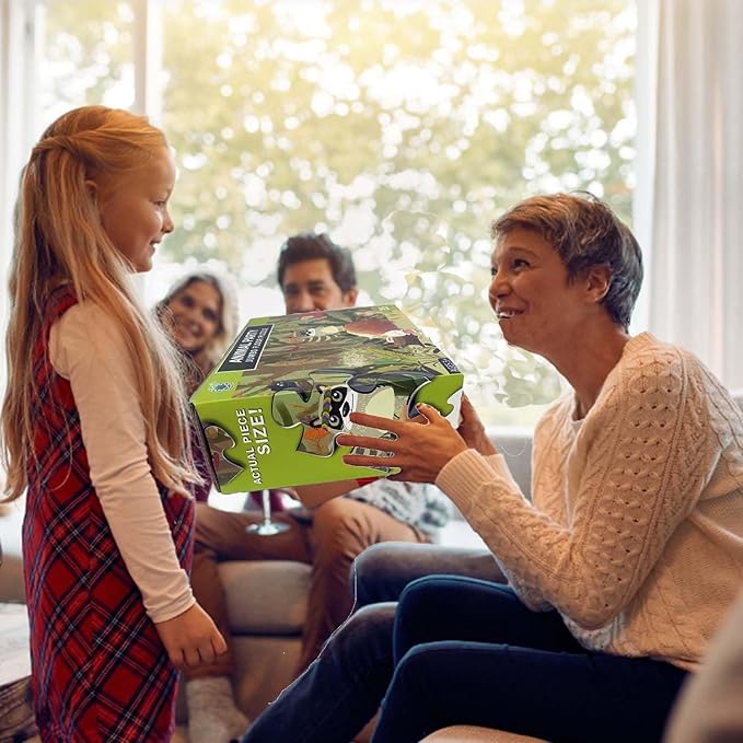 Jumbo Floor Puzzle for Kids, Large Jigsaw Puzzles 35 Piece for Kids Ages 3-5,Preschool Learning & Education Toys, Gifts for 4-8 Year Old Boys and Girls (Forest Animals 2)