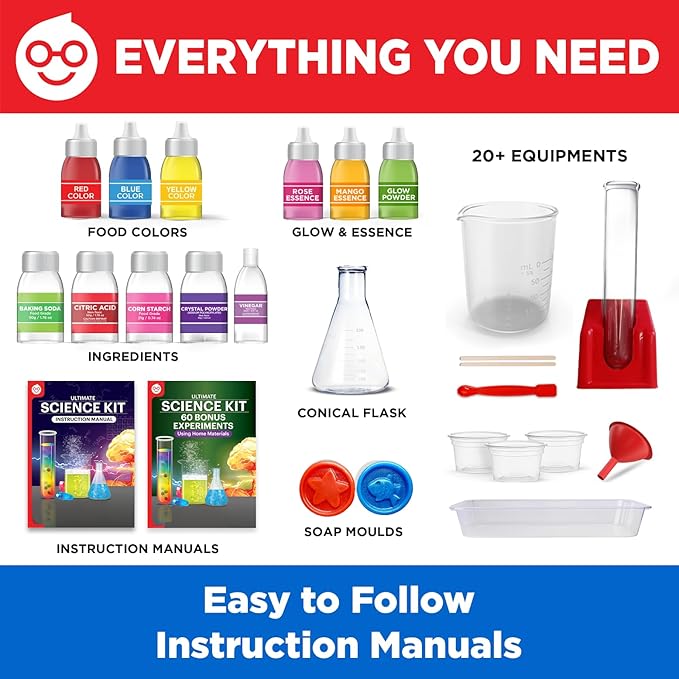 Doctor Jupiter Ultimate Science Kit, Chemistry Set for Kids Ages 8-10-12-14 | Birthday Gift Ideas for Boys & Girls 8,9,10+ Years Old| STEM Toy with 135+ Experiments| Learning & Educational Projects