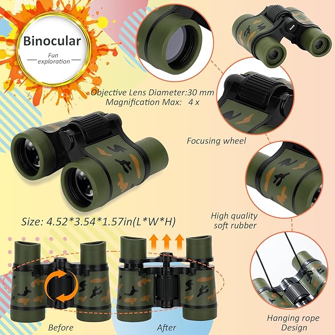 Walkie Talkies for Kids Toys Boys Gifts Aged 5+ Long Range 2 Way Radio for Camping Hunting Hiking Outdoor Game 6 7 8 9 10 Year Old Birthday Present for Kids