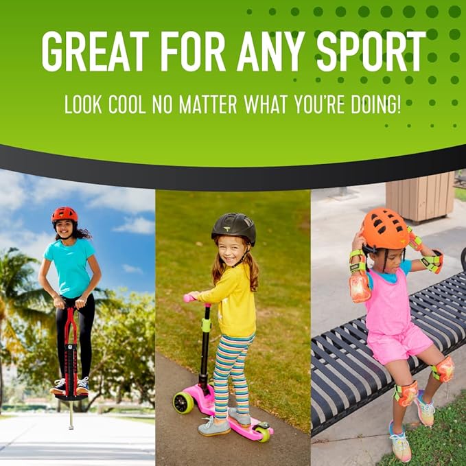 Flybar Kids Bike Helmet - Dual Certified Adjustable Dial, Lightweight Skateboard Helmet, Roller Skating, Pogo, Electric Scooter, Snowboard, Youth and Toddler Helmet, Boys & Girls 3-14