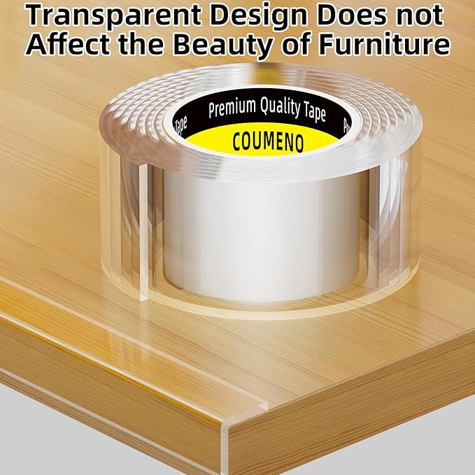 2Pack Clear Edge Protector,Safe Corner Protector, Anti-Sharp Edge Protector, for Furniture, Drawers, Tables, Cabinets 2inX6.56FT