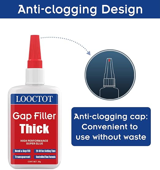 LOOCTOT 60g Gap Filler Thick Super Glue Premium Adhesive, CA Glue - Image 2