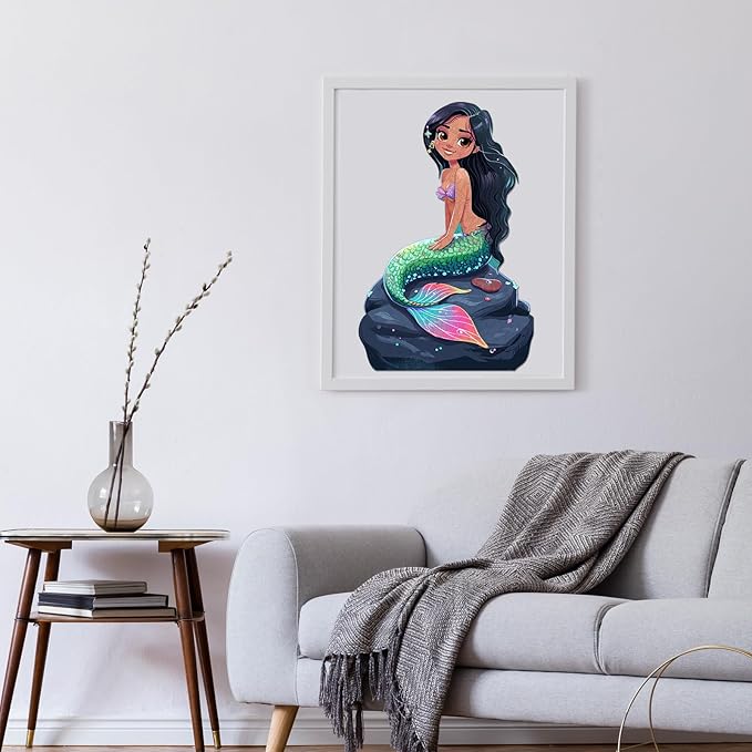 Wooden Puzzle for Adults, Mermaid Wooden Jigsaw Puzzles(15.3 * 23.4in-500pcs), Beautiful Wooden Puzzle with Box Birthday Gifts for Adults and Kids Family Game