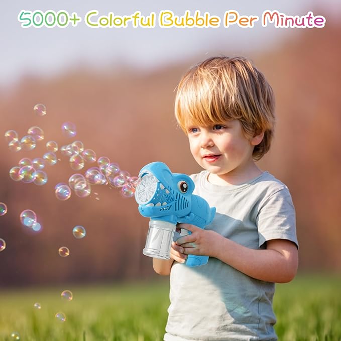Onory 2 Pack Bubble Gun Machine for Kids, Bubble Gun with Bubble Solutions for Boys Girls, Bubble Blaster for Summer Toy, Party Favors, Outdoor & Indoor Activity, Birthday Gift, Bubble Blower
