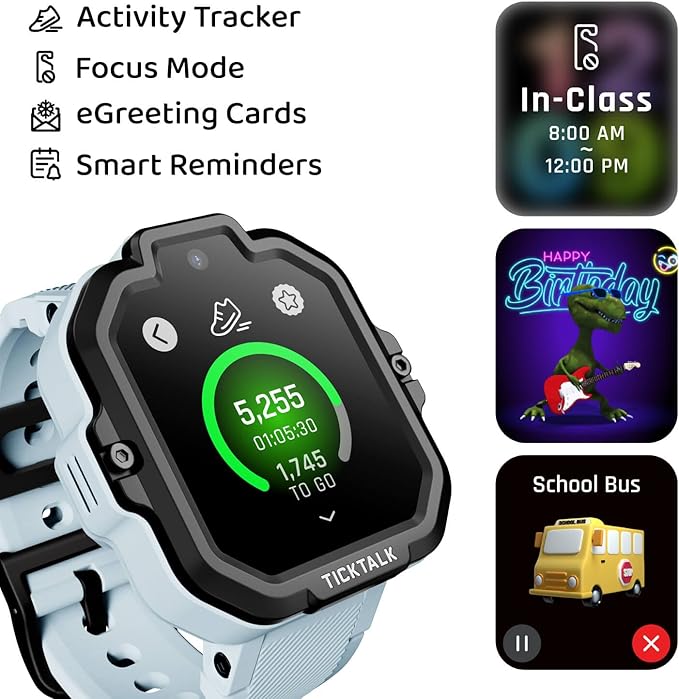 TickTalk 5 - Kids Smart Watch with GPS Tracker, Video Calling, SOS, & Parental Controls | Smartwatch with Free Music, Texting, Kid Phone Call and Text, Boys & Girls - 4G Smart Watch for Kids 3-12
