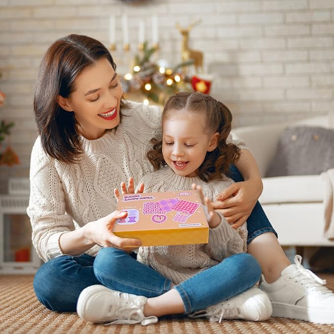 PREBOX 10’’ Potholder Weaving Loom Kit Refill Loops, DIY Crafts Supplies for Kids & Beginners, 112 Colorful Loops to Make 2 Large Pot Holders