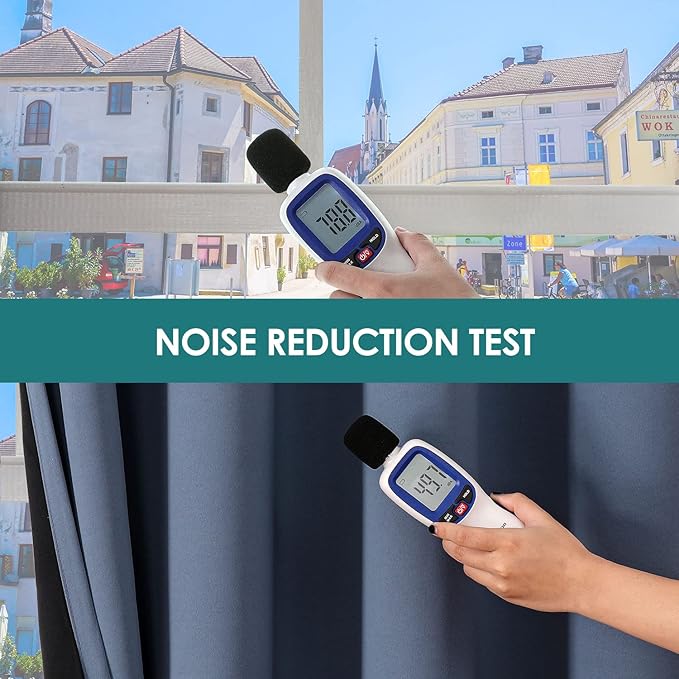 ChrisDowa 100% Blackout Curtains for Bedroom with Black Liner, 2 Thick Layers Total Blackout Thermal Insulated Grommet Window Curtains 2 Panels Set (Stone Blue, 52 x 63 Inch)