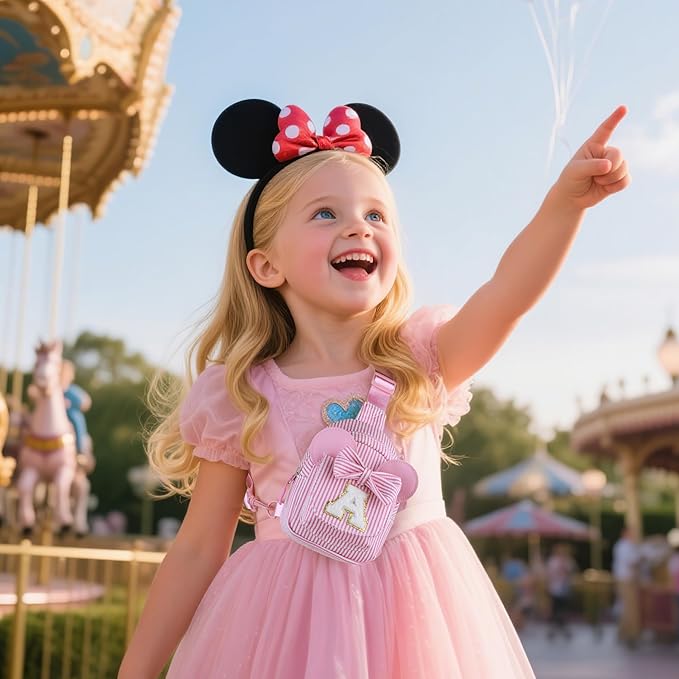 Small Sling Bag, Birthday Gift for Girls, Gifts for Little Girls Kids, Little Girl Birthday Gift for Kids Daughter Sister Little Girl Gifts Trendy Stuff Belt Bag (Pink O)