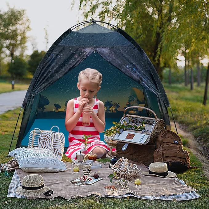 Kids Play Tent-61”x61”x45”Imaginative Play Popup Tent Space World Tent for Kids Indoor/Outdoor Fun-Kids Galaxy Dome Tent Playhouse for Boys and Girls,Perfect Kid’s Gift
