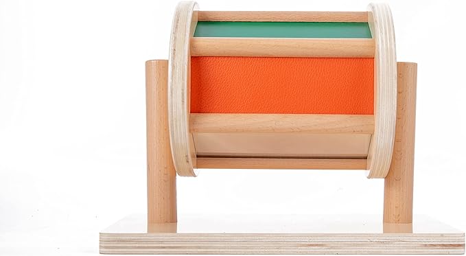 Full Size Spinning Drum Montessori Toys for Infant 6 - 12 Months 1 Year Old Babies Toddlers (Multiple Materials)