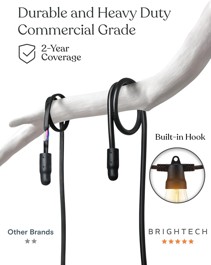 Brightech Ambience Pro 27-Ft Solar String Lights - Image 4