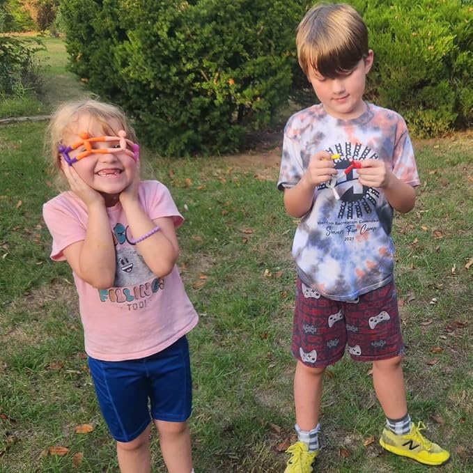 MAGMEN Enhanced Grip Magnetic Fidget Figures for Kids 3-8 & Toddlers | 40-Piece Mixed Colors Multipurpose Magnets Set for Travel, Road Trip, Office & Stocking Stuffer Gifts.