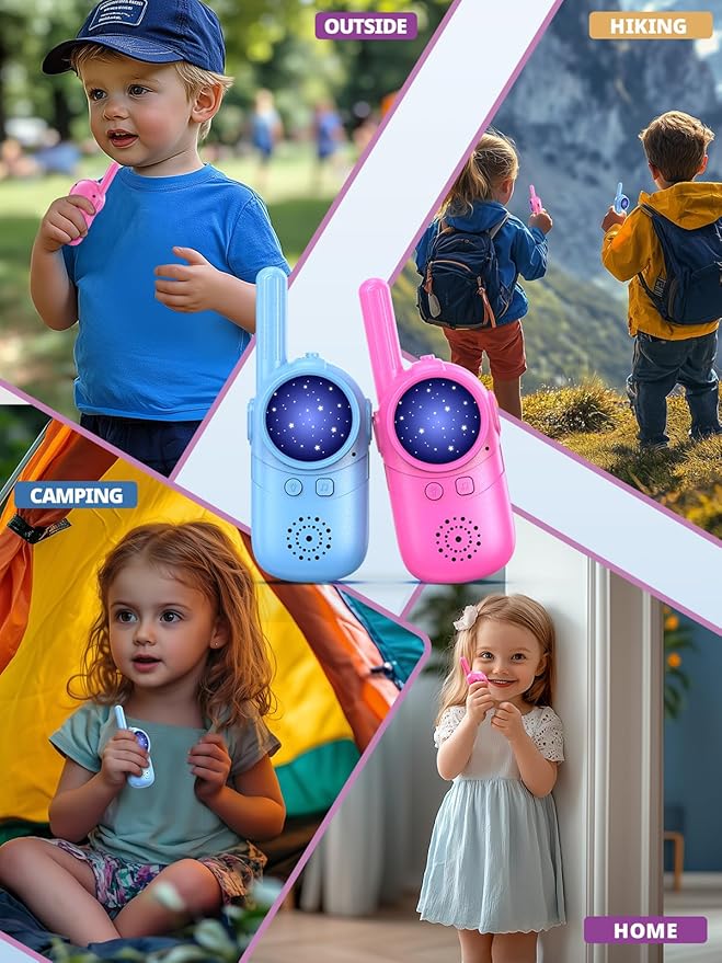 Walkie Talkies for Kids Rechargeable, 3 4 5 Year Old Boy Girl Gifts, 2 Pack Birthday Gifts for 3 4 5 6 7 8 Year Old Boys, Toddler Toys for Indoor Outdoor Games