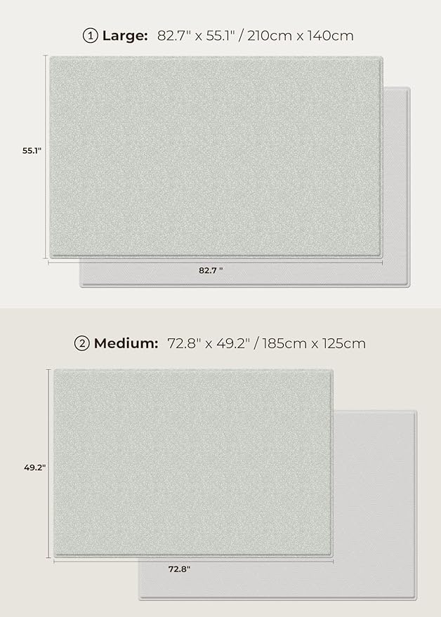 Baby Care Play Mat (Large, Hygge - Twig & Maze) 82'' x 55'' Original One-Piece Reversible Rollable Waterproof Play Mat for Infants, Babies, Toddler, and Kids