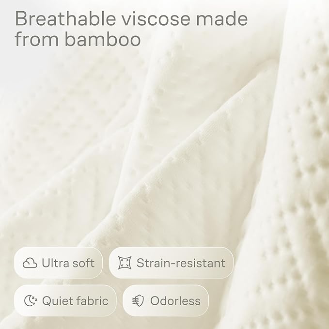 Niagara Crib 2 Pack 100% Waterproof Mattress Protector, Soft Breathable Crib Mattress Protector with Deep Pocket, Mattress Pad for Toddler and Baby (52x28, Beige) - Viscose Made from Bamboo