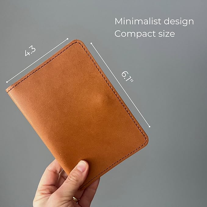 CITYSHEEP Passport Wallet With Airtag Slot - Family Holder for 4 Passports. Tan Color