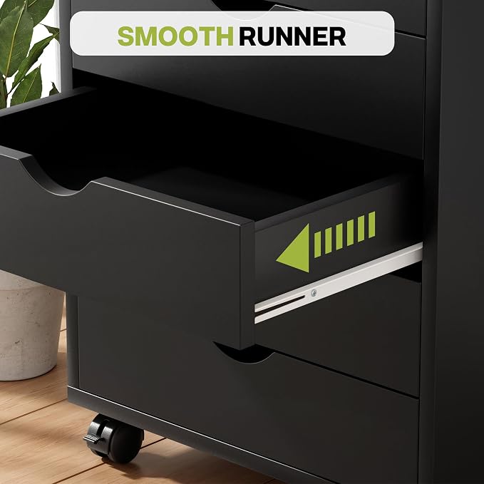 5-Drawer Chest, Office Storage Dresser File Cabinet - Image 6