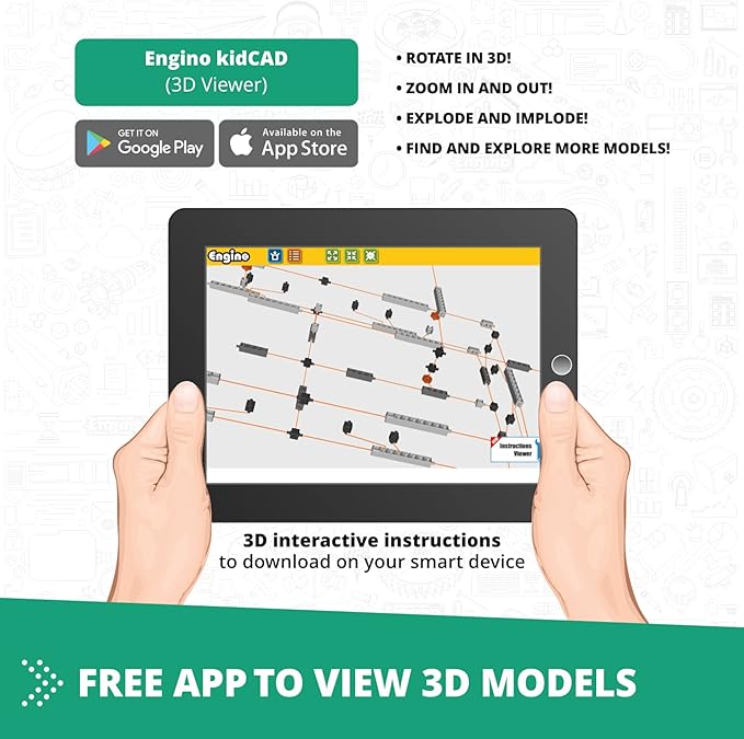 Engino STEM Toys, Mechanics: Levers, Linkages & Structures, Engineering Kits for Kids 9+, Gifts for Boys & Girls, Educational Building Toys, Fun Kids Activities (16 Model Options)