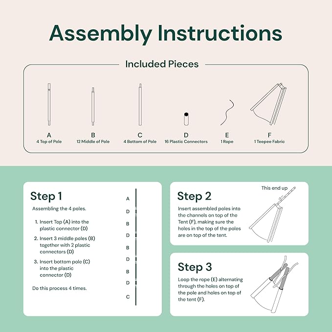 PlayVibe Kids Teepee Canopy - Baby & Toddler Play Shelter with LED Star Lights, Cozy Reading Nook, Party Canvas for Indoor Outdoor Fun - Tent for Kids - Play Tent