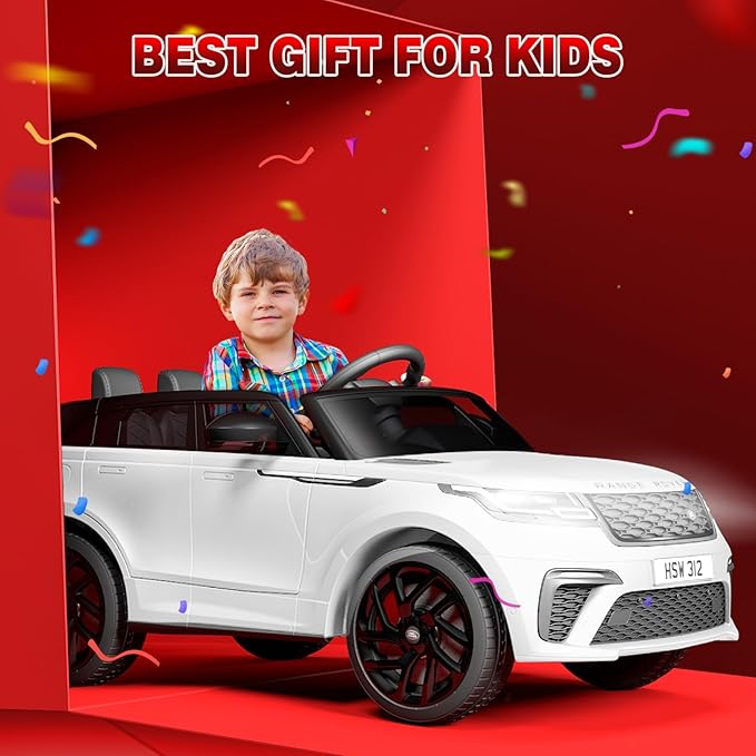 Kids Ride On Car with Remote, Licensed Land Rover Electric Car, Ride On Toys for Kids 3-8 with Mp3 Player, Rocking, Pull Rod