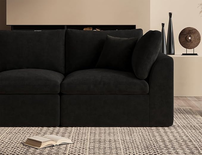 ohllob 140" U Shaped Couch, Cloud Sectional Couches - Image 6