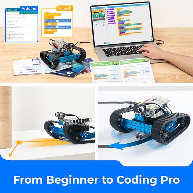 Makeblock mBot Ranger 3 in 1 Robotics for Kids Age 8-12, Coding Robot for Arduino Scratch Learning with Coding Box, 16 Coding Projects STEM Science Kit, Robot Toys Gift for Kids Ages 10+