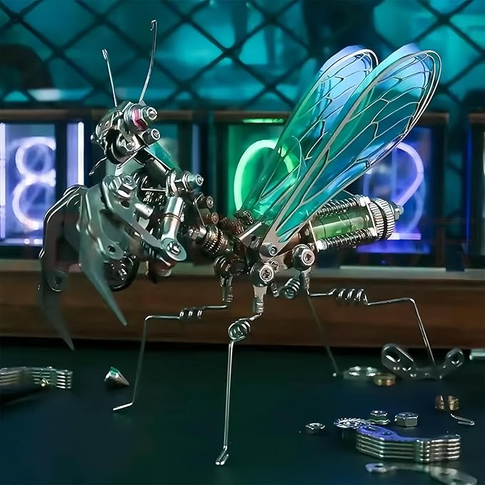 Adult 3D Metal Puzzle, Punk Mantis Metal Model Set，3D Puzzle Mechanical Insect Building Blocks, Fun DIY Assembly, high-end Men's Gifts.