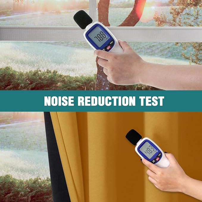 ChrisDowa 100% Blackout Curtains 80 inch Long for Bedroom with Black Liner, 2 Thick Layers Total Blackout Thermal Insulated Grommet Window Curtains 2 Panels Set (Mustard Yellow, 52 x 80 Inch)