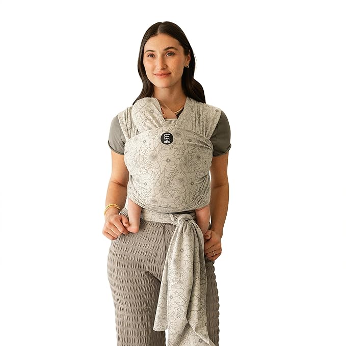 Moby Baby Wrap Carrier Classic by Petunia Pickle Bottom for Newborns to Toddlers (8-33lbs), Infant Sling Carrier, Lightweight & Hands Free Design, Adjustable for All Body Types (Seaside Poppies)