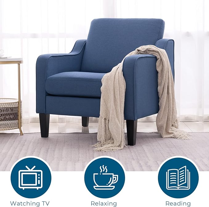 VINGLI Mid century Modern Accent Chair, Waiting Room - Image 4