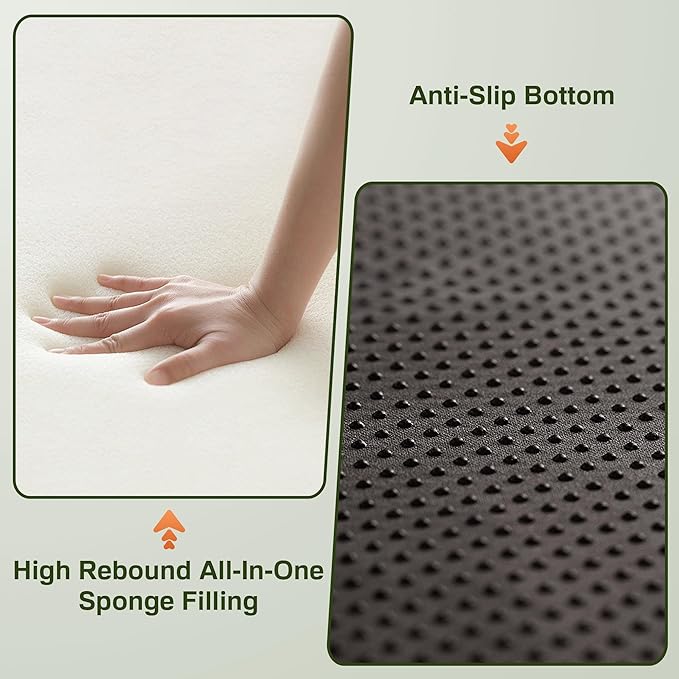 Modern Bean Bag Chair, Large Bean Bag Couch for Adults with Memory Foam Filled, Soft Faux Bunny Fur Lazy Chair for Living Room Bedroom Dorm Apartment, No Assembly Required, Green