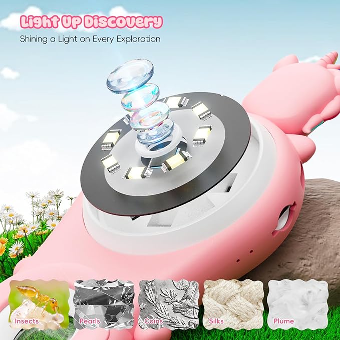 Kids Microscope,Ashfly 200X Magnifier for Kids,Mini Pocket Portable Digital Microscope for Educational Science Toys,Birthday Gifts for Age 3 4 5 6 7 8 Girls