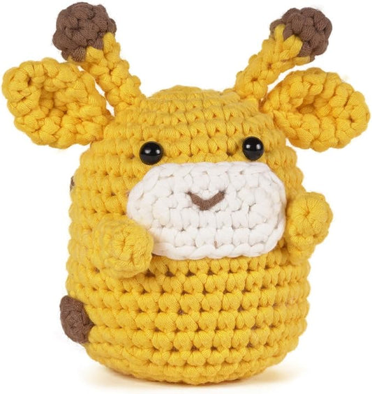 Utook Crochet Kit for Beginners，Crochet Starter Kits,Crochet Kits for Beginners Adults and Children, with Instructional Videos and Paper Tutorials, Handmade Crafts, Holiday Gifts (Giraffe)