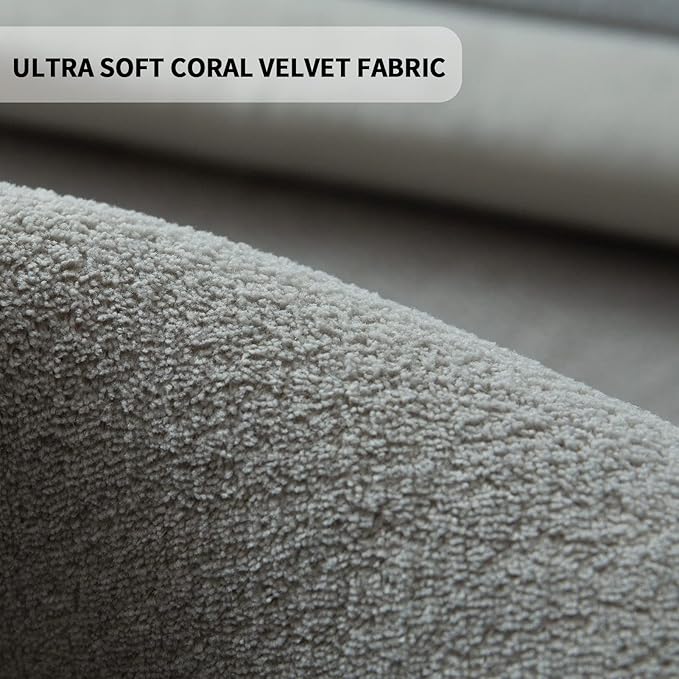 MAXYOYO Grey Coral Velvet Area Rug, Thick Japanese Tatami Mat Living Room Carpet with Non-Slip Backing, Large Solid Color Mat for Bedroom Dormitory Yoga, 78 by 78 inch